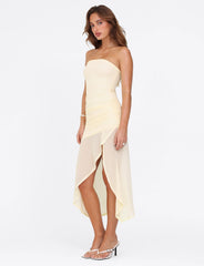 COVE MIDI DRESS - YELLOW : BUTTER