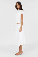 Madeleine Midi Skirt White