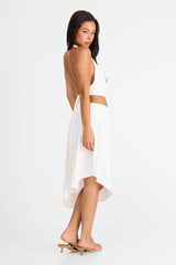 Luna Midi Skirt White