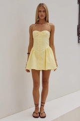 LIMONI MINI DRESS - LEMON