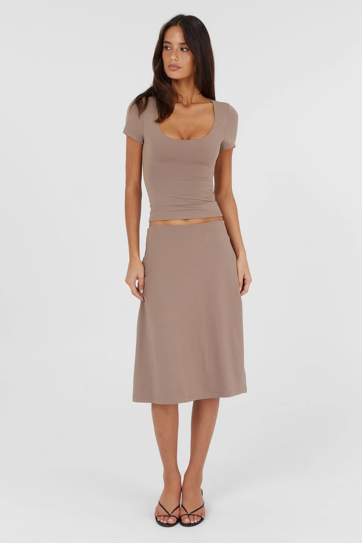 Adeline Midi Skirt Natural