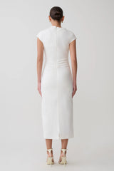 Lorena Cotton Midi Dress - White