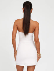 CECILY MINI DRESS - WHITE