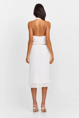 Serene Midi Skirt White