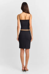 Francine Midi Skirt Black