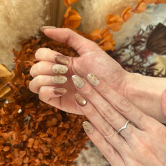 Maple Light Gold Cat Eye Press On Nails