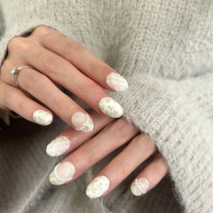 Blooming Frenchie Press On Nails
