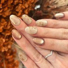 Maple Light Gold Cat Eye Press On Nails