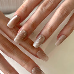 Pink Haze and Bamboo Shadows Press On Nails
