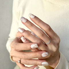 Dreamy Oil Painting of a Butterfly Fairy Press On Nails