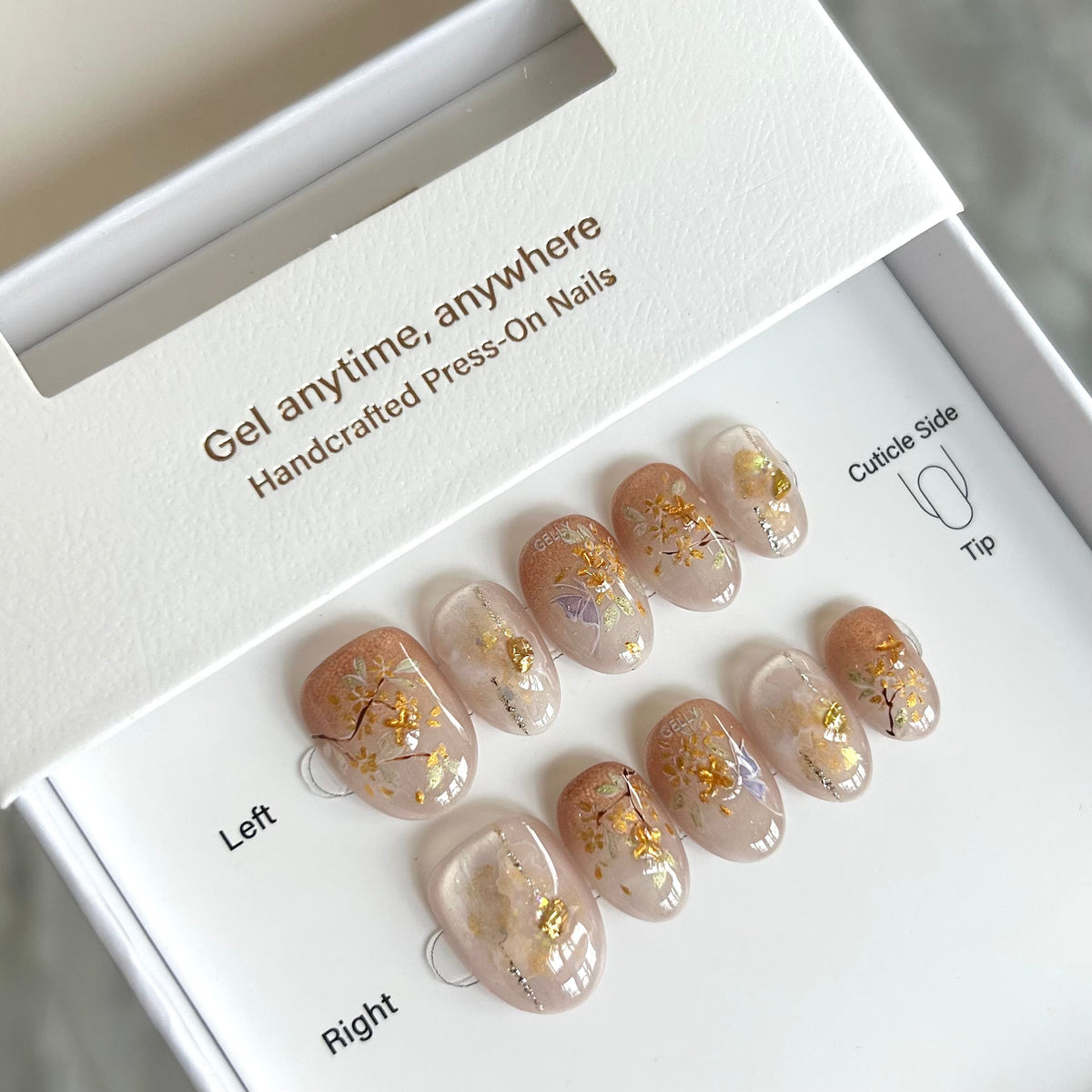 【Earth】Golden Osmanthus Press On Nails