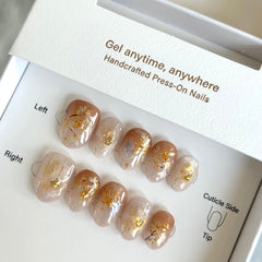 【Earth】Golden Osmanthus Press On Nails