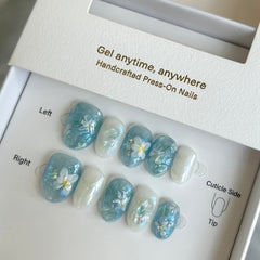 【Water】Water Lily Press On Nails