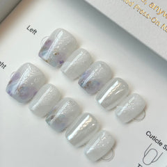 Dreamy Oil Painting of a Butterfly Fairy Press On Nails