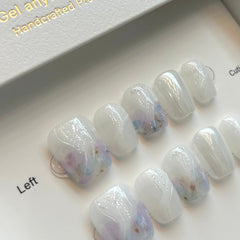 Dreamy Oil Painting of a Butterfly Fairy Press On Nails