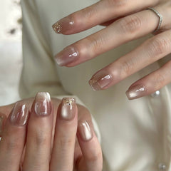 Japanese Elegant Pink Nude Press On Nails
