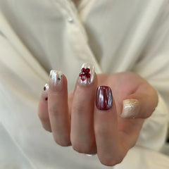 Spring in Seoul, Floral Doodle Press On Nails