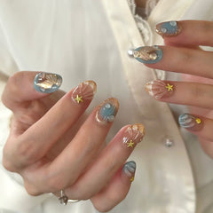 Summer’s Azure Coast Press On Nails