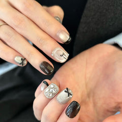 Miu Miu Girl in Her Little Black Dress Press On Nails