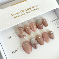 Luminous Blossom & Silk Press On Nails