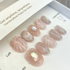 Baroque Pearl, Little Mermaid Press On Nails