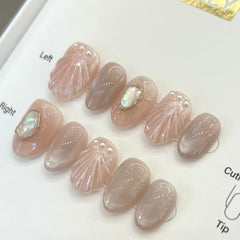 Baroque Pearl, Little Mermaid Press On Nails