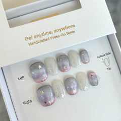 The Galactic Ombre Press On Nails