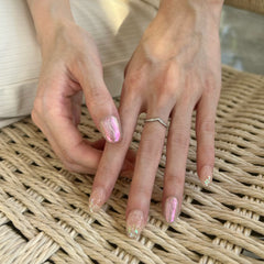 Galaxy with Subtle 3D Wave Press On Nails