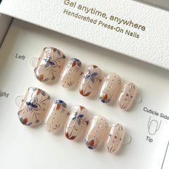 Hand-Painted Bohemian Tiles Press On Nails