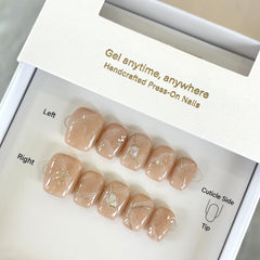 Clean Girl Marble Press On Nails