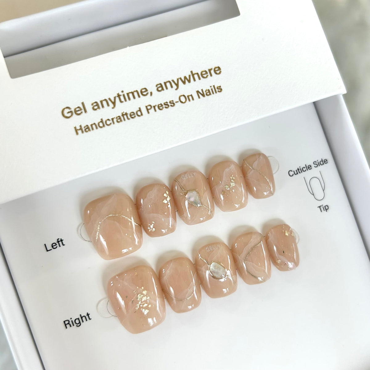 Clean Girl Marble Press On Nails