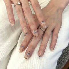 Hand-Painted Bohemian Tiles Press On Nails