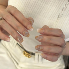 Clean Citrus Marble Press On Nails