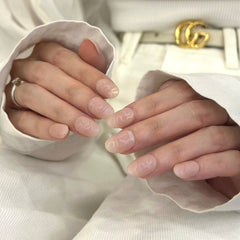 Subtle Shine with Matte Heart Press On Nails