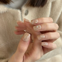 Clean Girl Marble Press On Nails