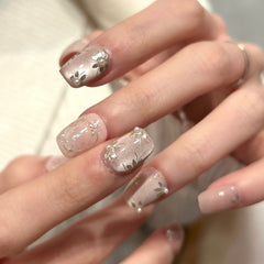 Pink Magic Mirror, Pure Pearls Press On Nails