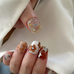 Maillard Autumn Paradise Press On Nails