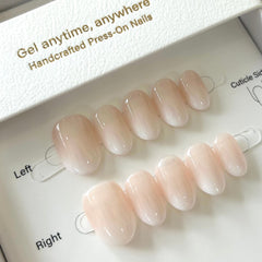 Pink White Ombre Press On Nails