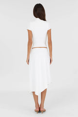 Madeleine Midi Skirt White