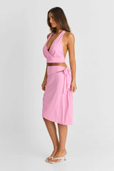 Luna Midi Skirt Pink