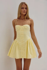 LIMONI MINI DRESS - LEMON