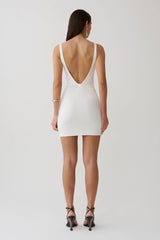 Yura Backless Twist Mini Dress - White