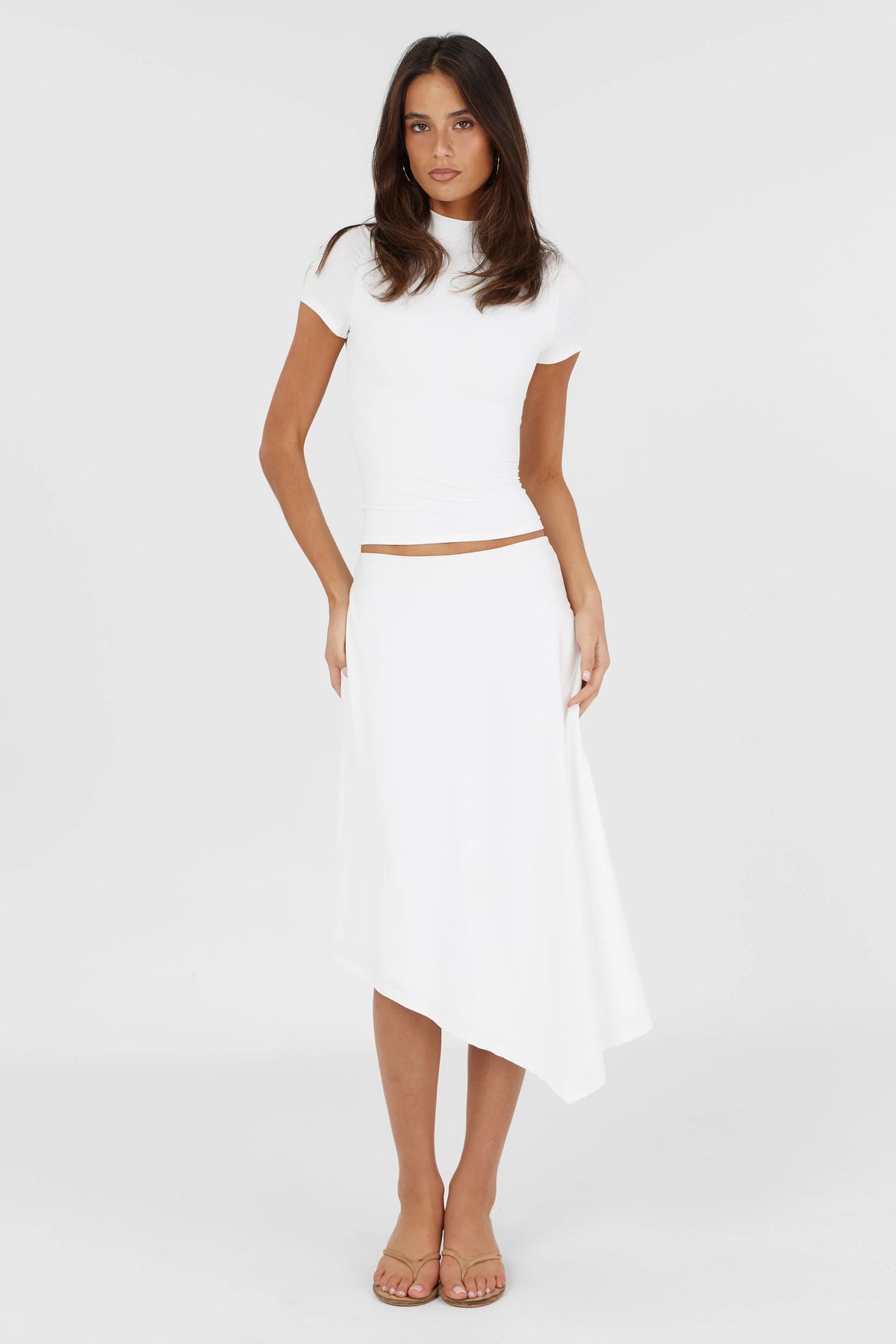 Madeleine Midi Skirt White