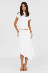 Madeleine Midi Skirt White