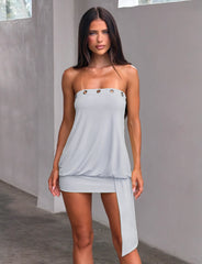 RAVENNA MINI DRESS - COOL SLATE