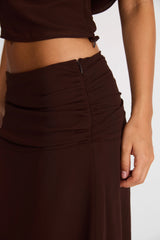 Margot Midi Skirt Chocolate
