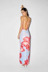 Vera Maxi Dress Blue Print