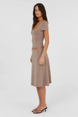 Adeline Midi Skirt Natural