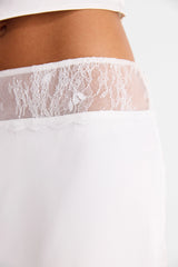 Fleur Midi Skirt White