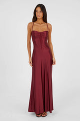 Georgette Maxi Dress Red